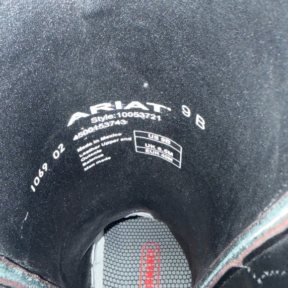 Ariat BLACK SUEDED CAIMAN|SOFT MERCURY - Picture 5 of 6